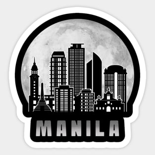 Manila NCR Skyline Full Moon Sticker